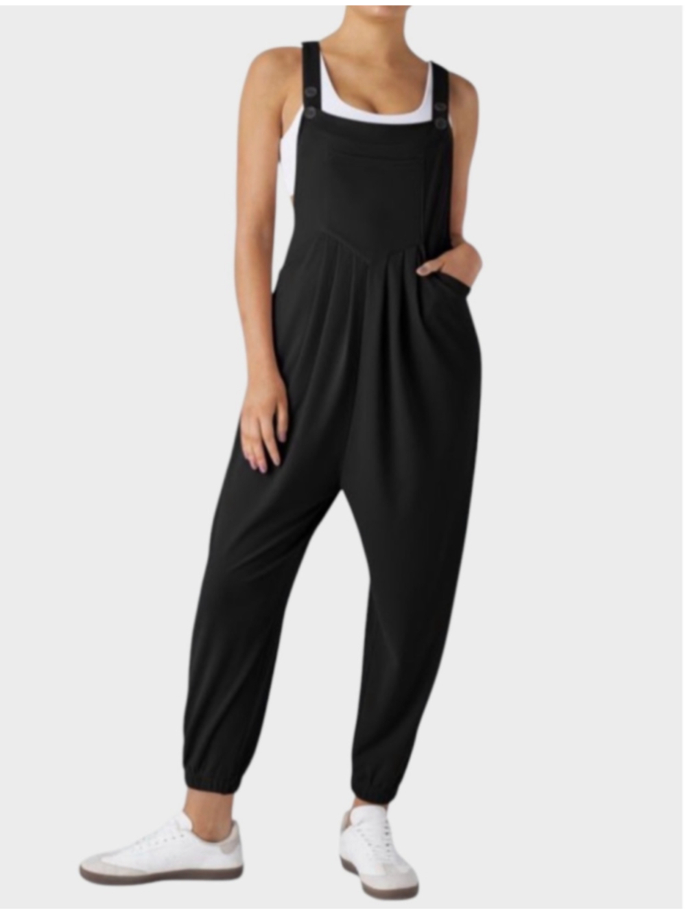Size M (Reg) Halara Pockets Waffle Casual Jogger Overalls